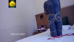 江山原创  小雏灰色情趣连体服五花驷马调教-gif